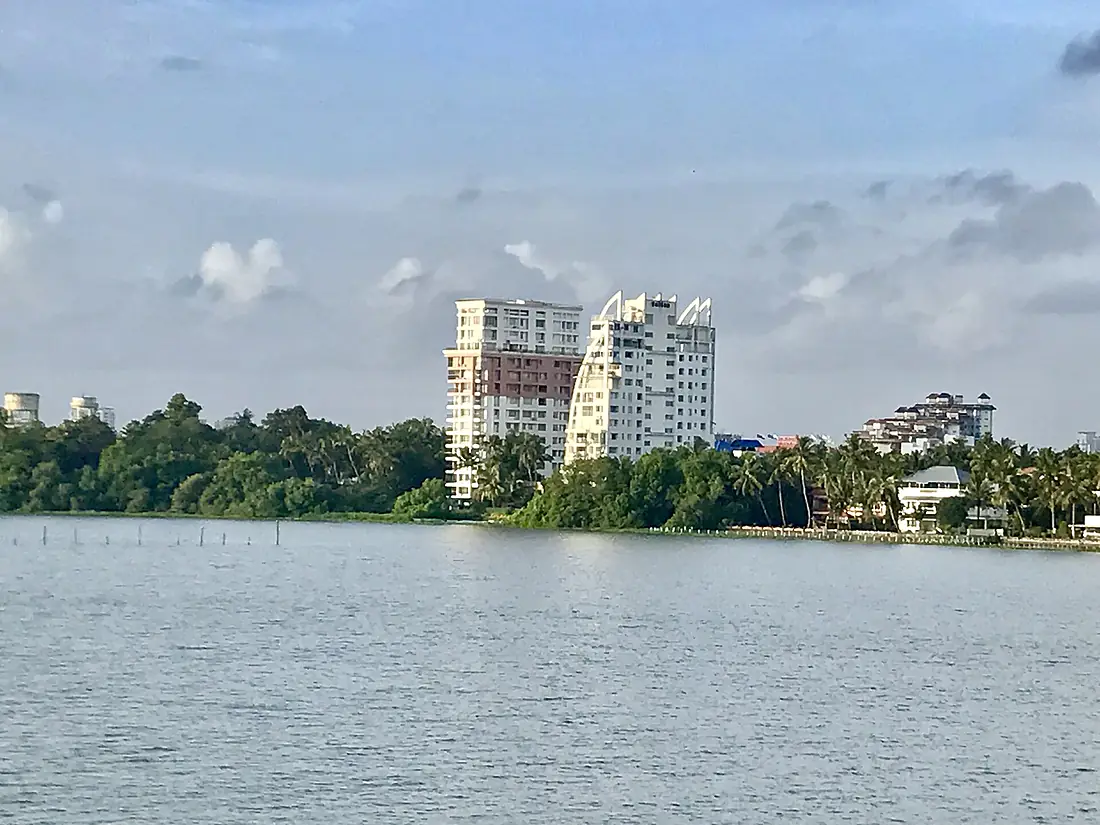 Buildings along Vembanad Lake 1