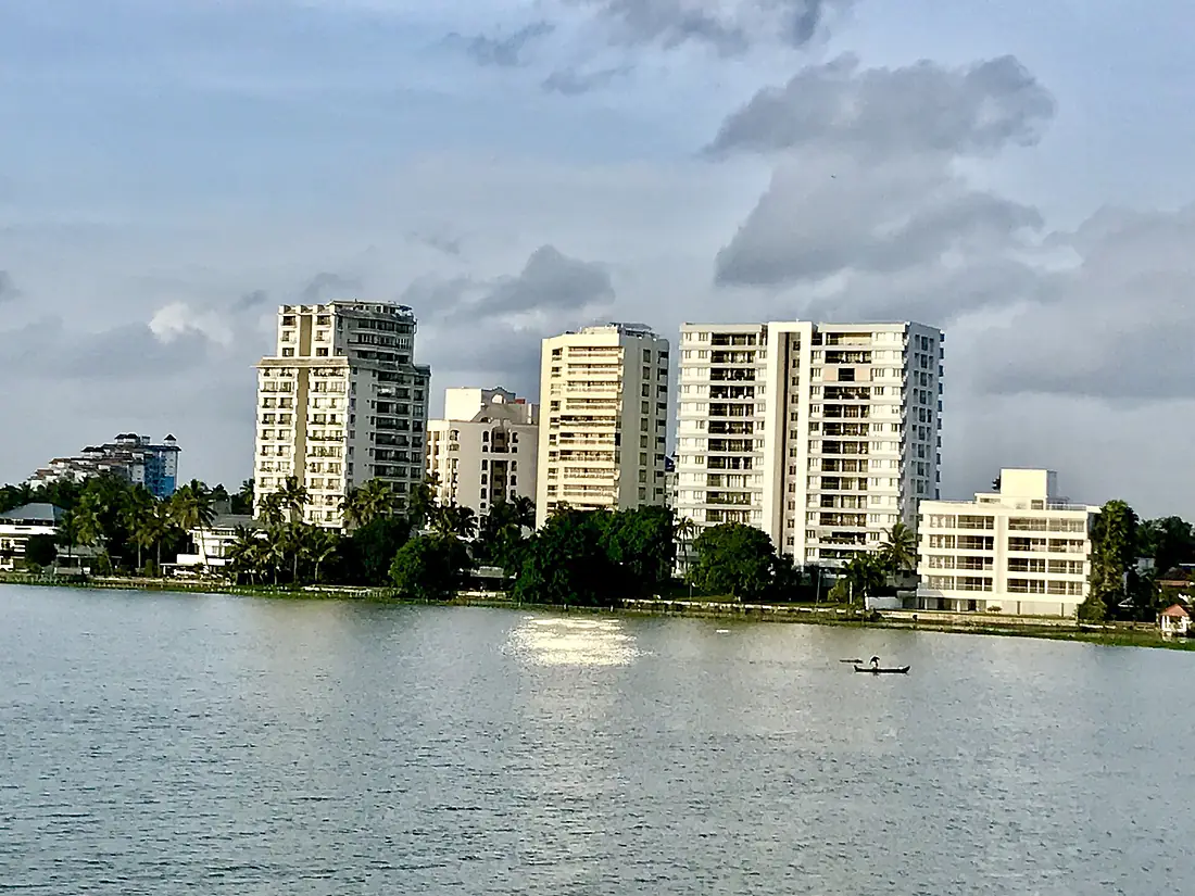 Buildings along Vembanad Lake 2
