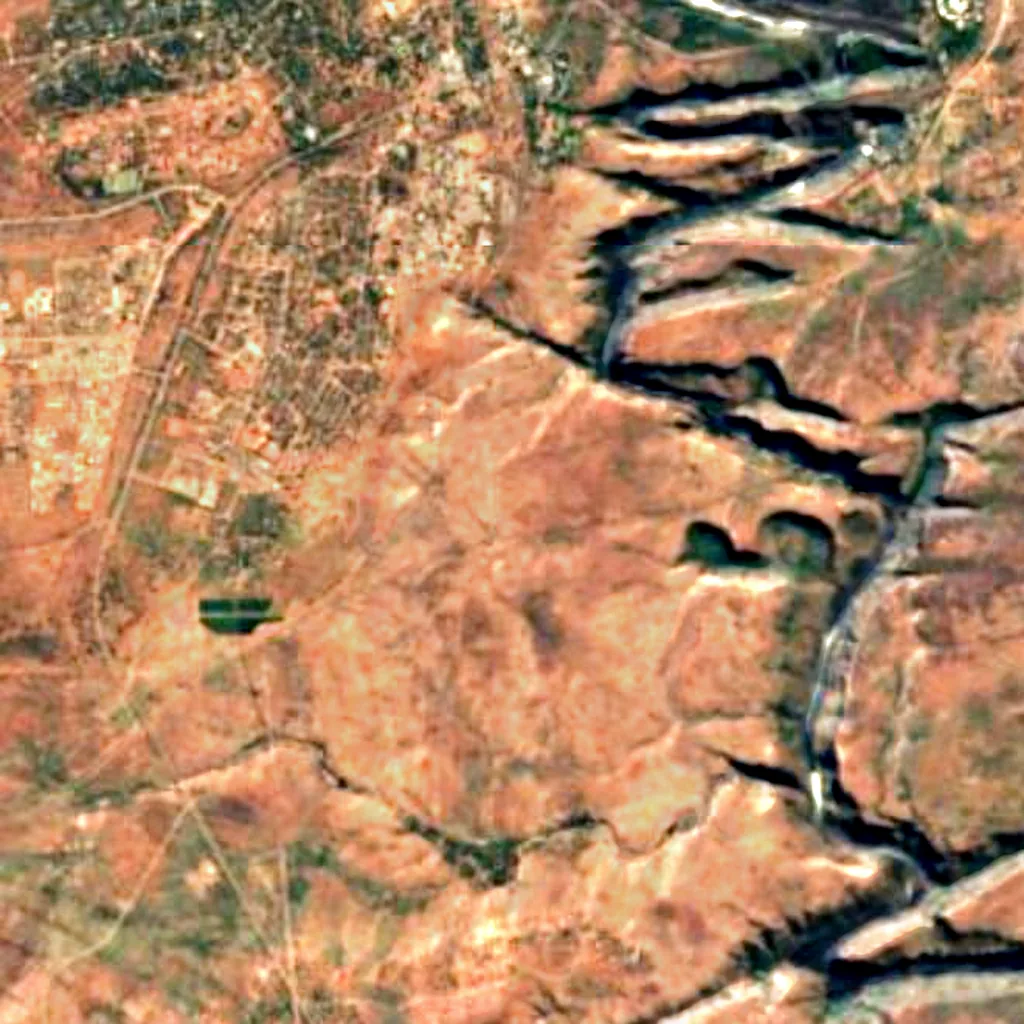 Victoria Falls National Park seen from above (Sentinel-2)