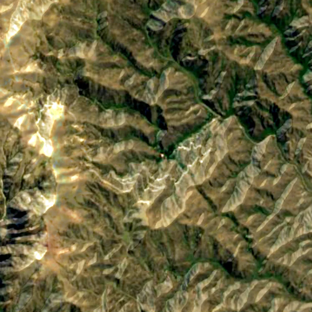Villavicencio Natural Reserve seen from above (Sentinel-2)