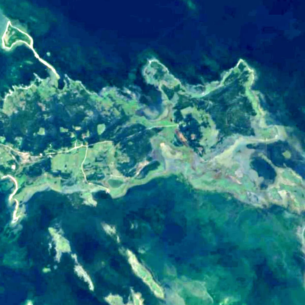 Vilsandi National Park seen from above (Sentinel-2)