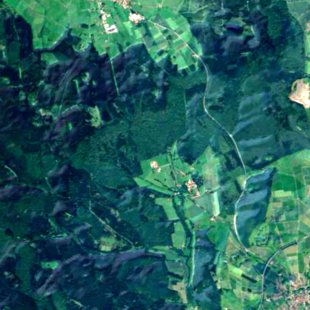 Vogelschutzgebiet Egge vu d'en haut (Sentinel-2)