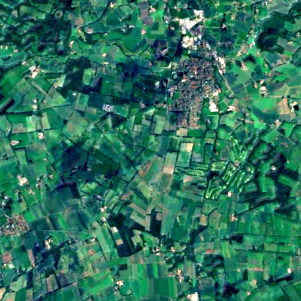 Vogelschutzgebiet 'Moore und Heiden des westlichen Münsterlandes' seen from above (Sentinel-2)