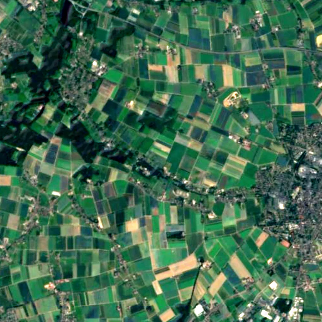 Vogelschutzgebiet 'Schwalm-Nette-Platte mit Grenzwald u. Meinweg' seen from above (Sentinel-2)
