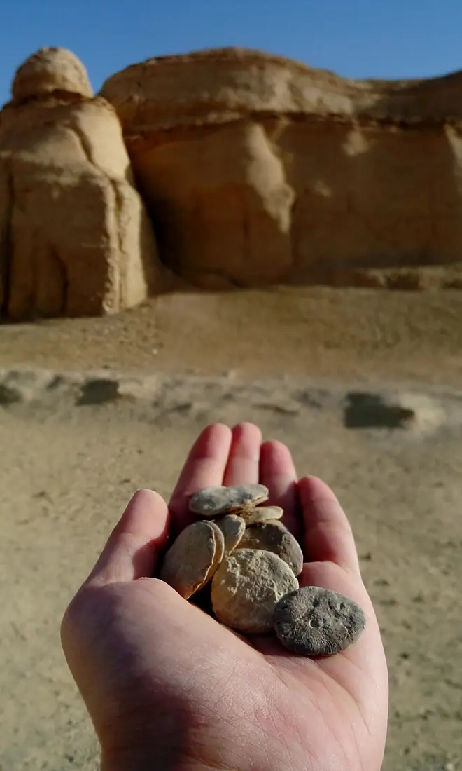 Circle shaped rocks of Modawara Mountain, Wadi El-Rayyan, Fayoum, Egypt