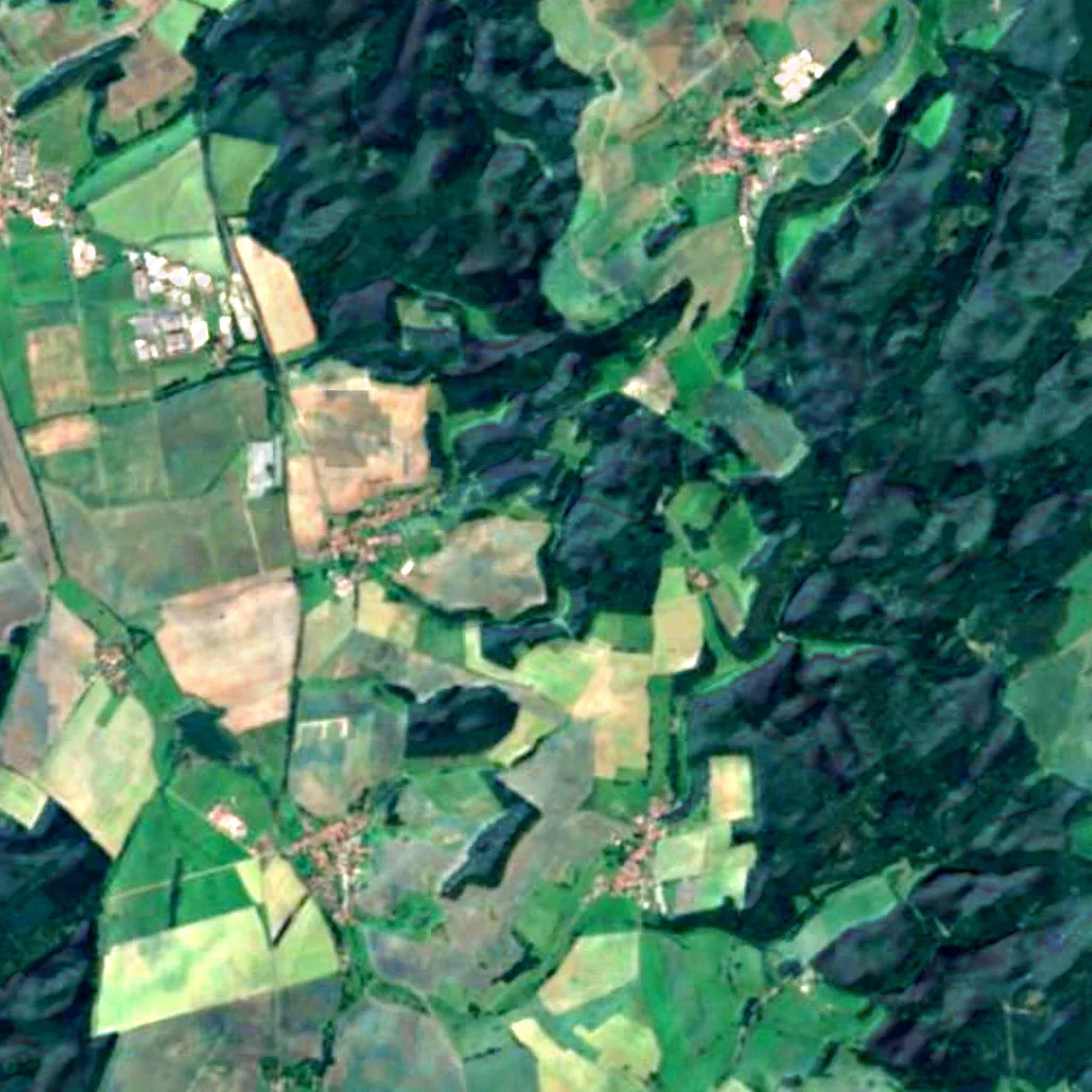 Werra-Aue zwischen Breitungen und Creuzburg seen from above (Sentinel-2)