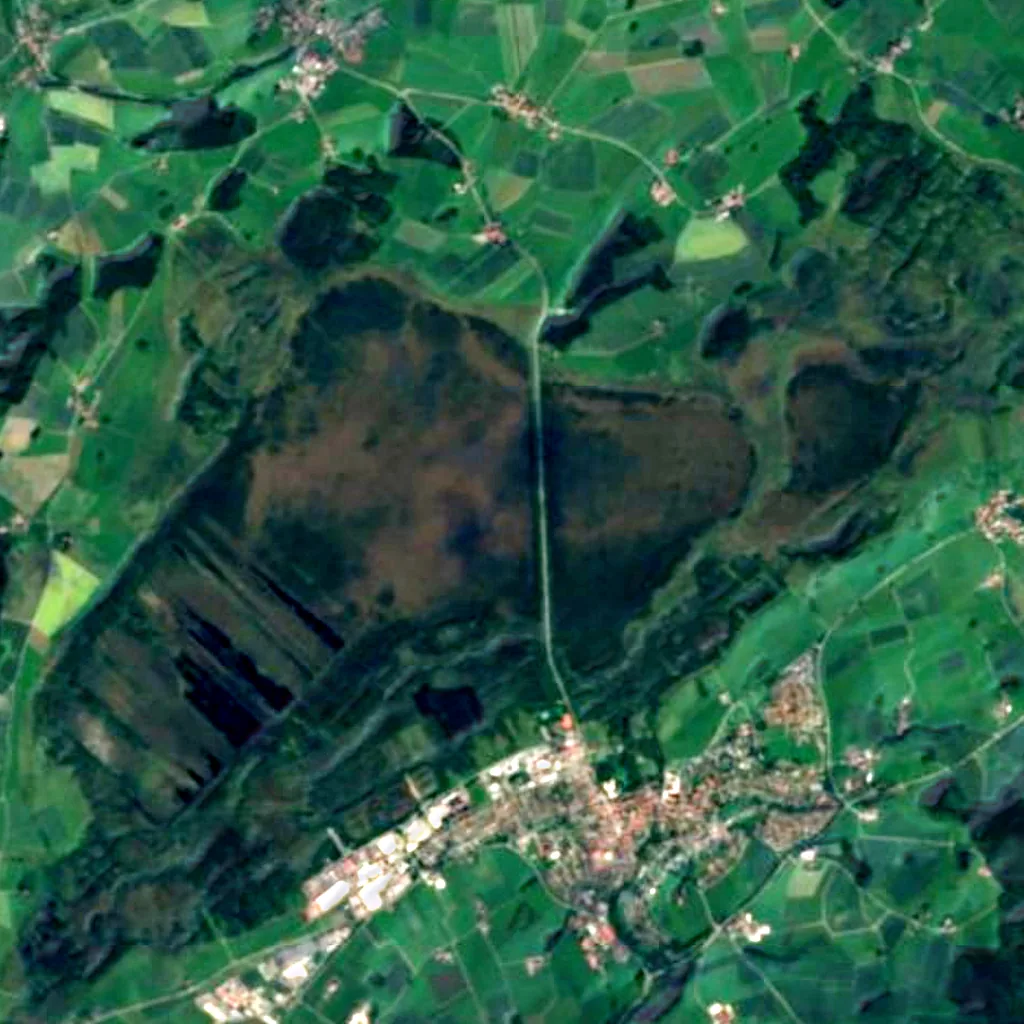 Wurzacher Ried visto desde arriba (Sentinel-2)
