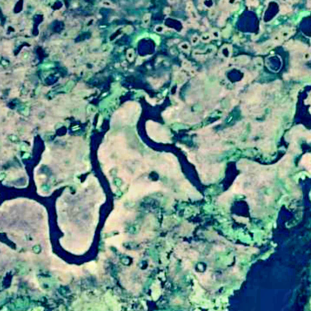 Esteros del Iberá vu d'en haut (Sentinel-2)