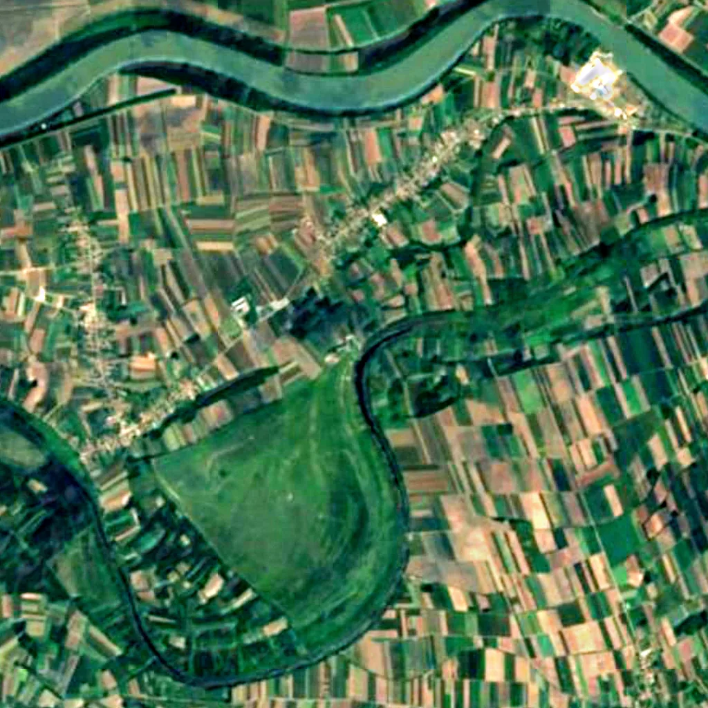 Zasavica seen from above (Sentinel-2)
