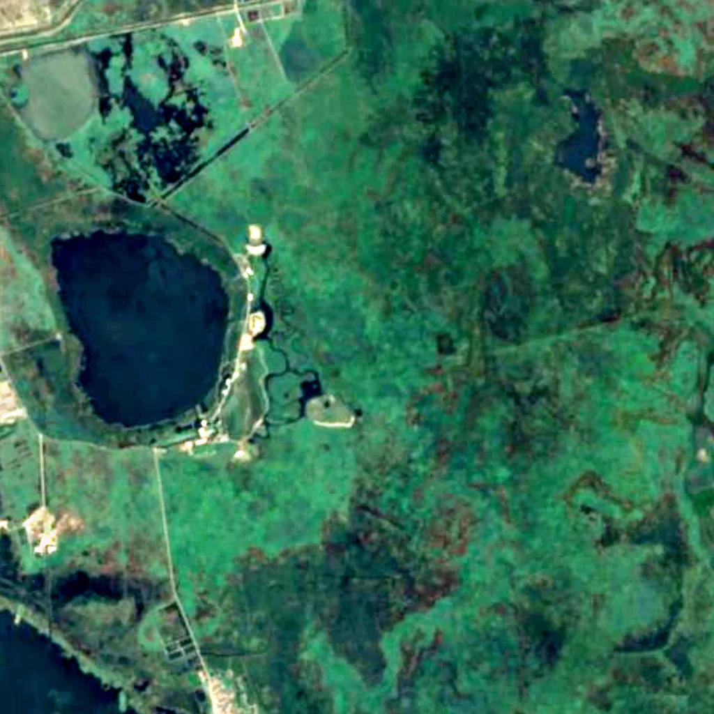 Zhalong Nature Reserve seen from above (Sentinel-2)